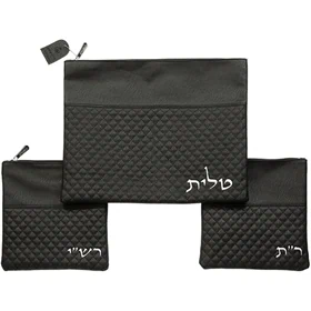 סט כיסויים טלית רש"י + ר"ת