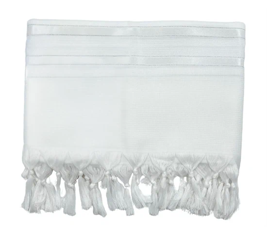 טלית חתנים מפוארת בד משובץ